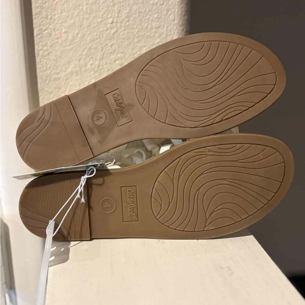 Kids' Aria Bow Sandals Cream - Cat & Jack - Girl Multiple Youth Sizes - Picture 5 of 6
